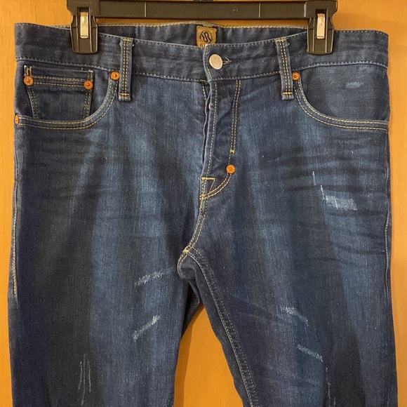 RA-RE Collectors Jeans Rag Recycle Rag Restyle Button Fly Slim Jeans Size 30 - Picture 2 of 14